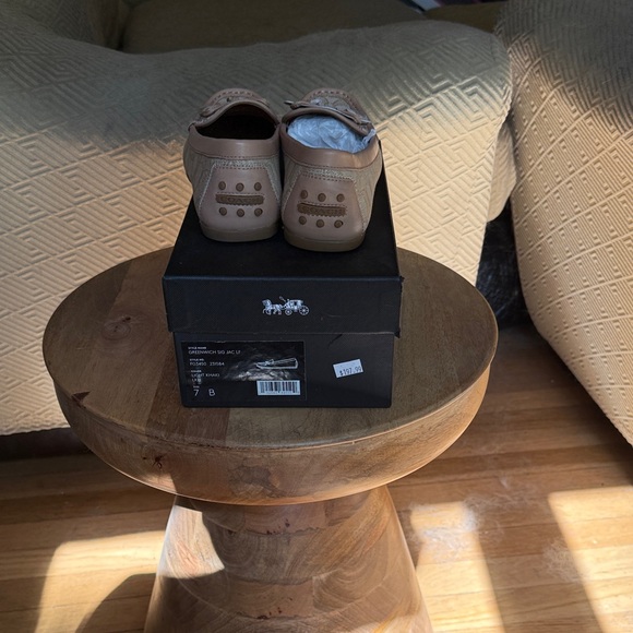 Coach Tan Patterned Loafers - Picture 3 of 5